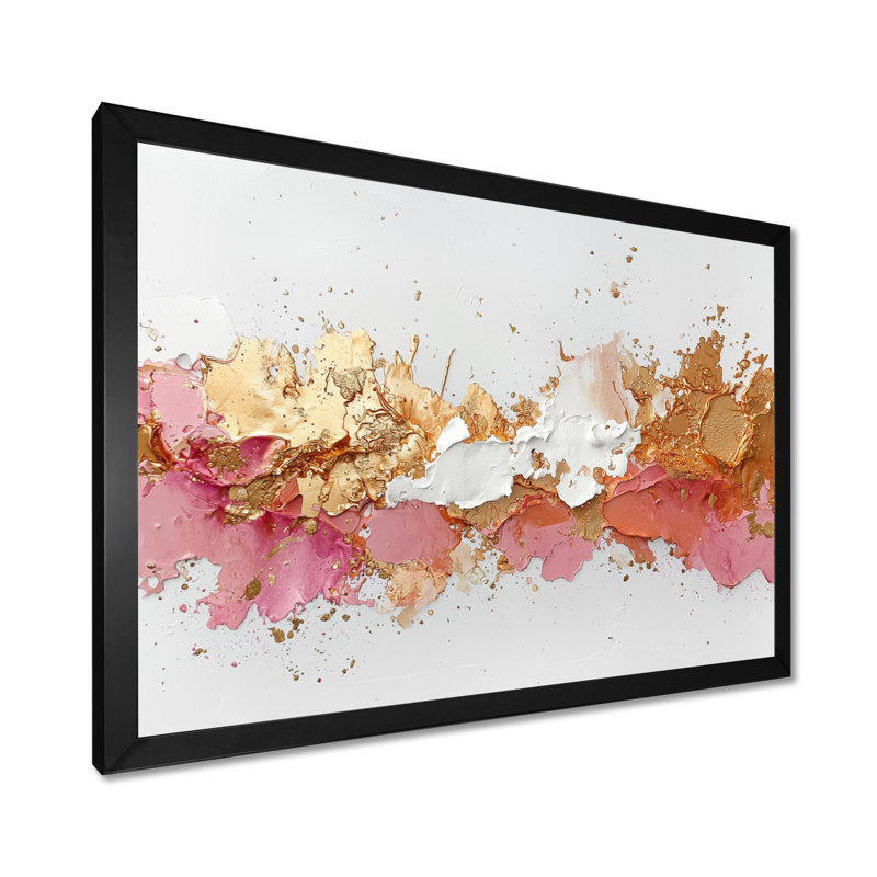 Ammerman - Abstract Large Wall Art, Cadre simple, Noir, noir, noir, noir, H 12 po x l 20 po