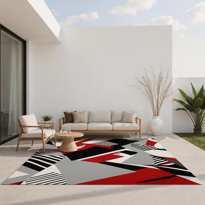 Tapis intérieur et extérieur Twilight Rift, Rectangulaire 8 pi x 10 pi