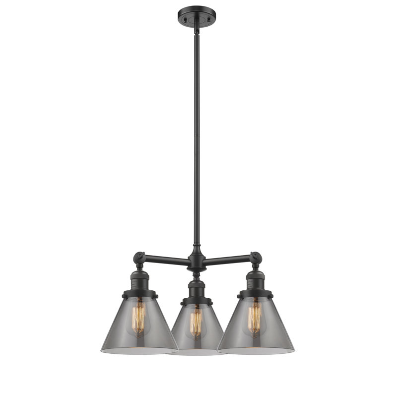 Lustre classique/traditionnel à 3 lumières Ellison, H 22 po x l 13 po x P 13 po, Bronze huilé