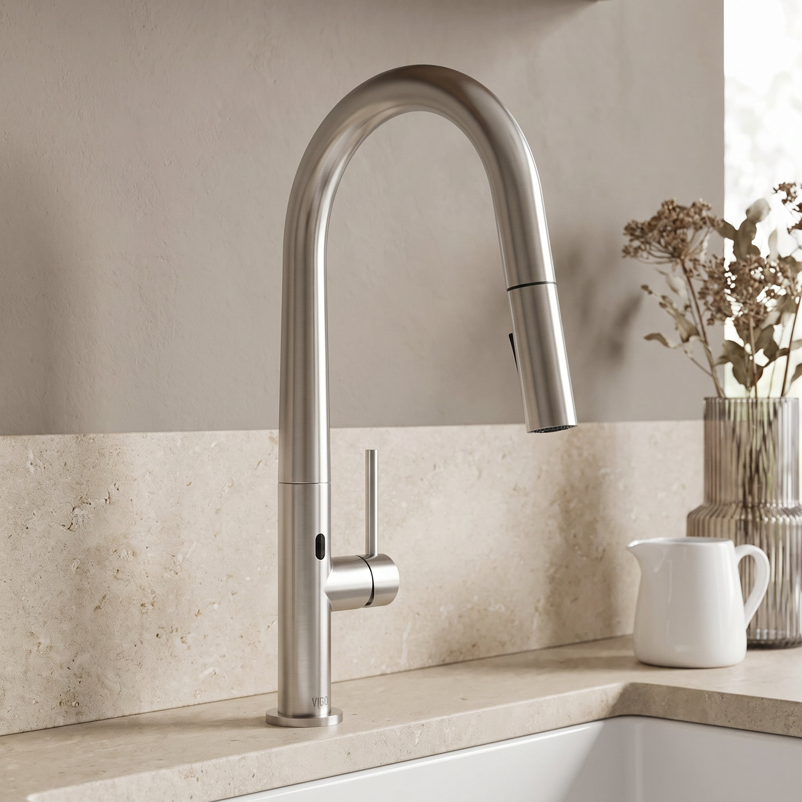 Greenwich Touchless Pull-Down Kitchen Faucet, Stainless Steel