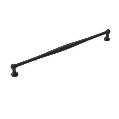 Fuller Collection Handle Pull - 12" Center to Center Cabinet Pull Matte Black - Traditional Hardware for Drawers & Cabinets 