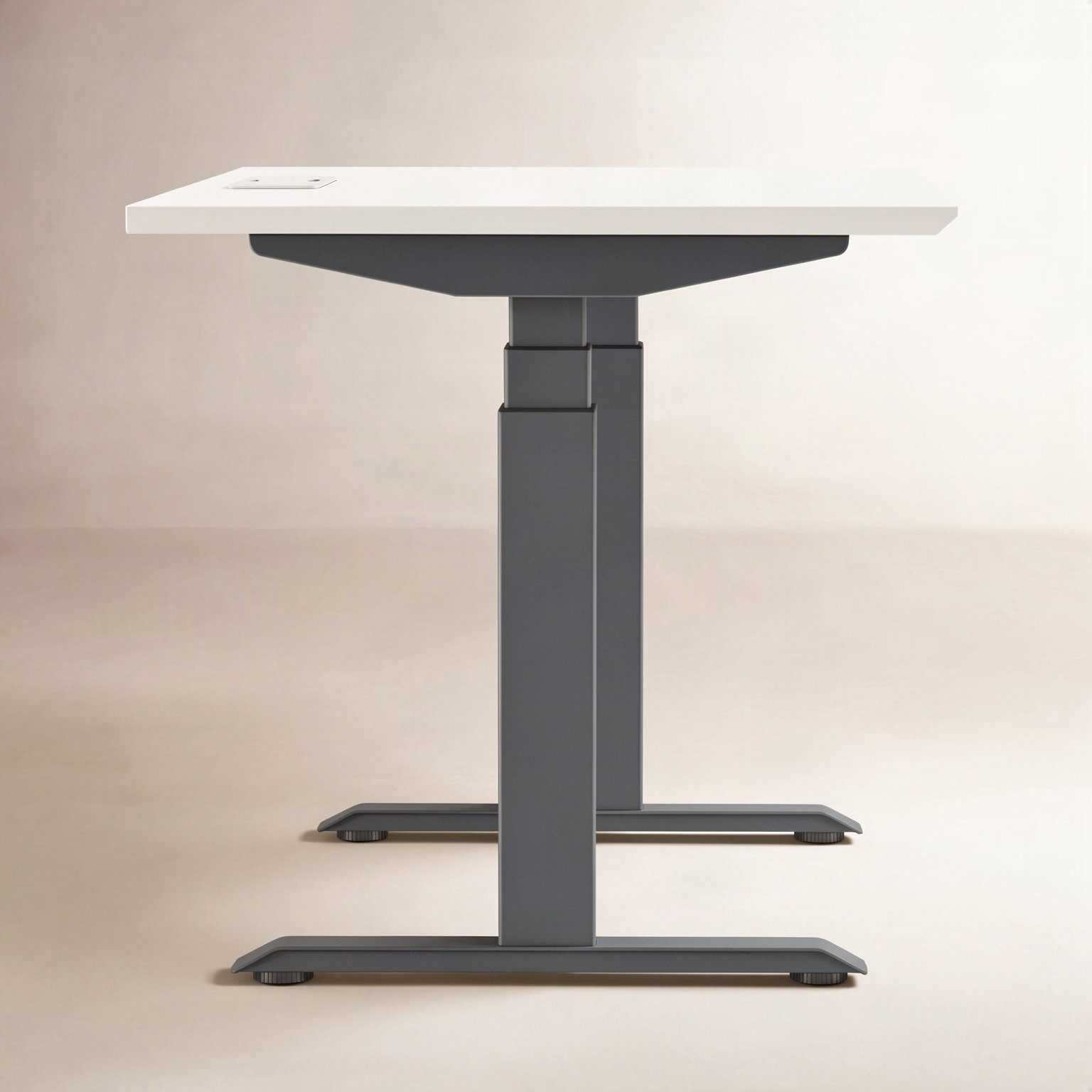 Standing Desk, 52" H x 60" W x 30" D, Charcoal, White