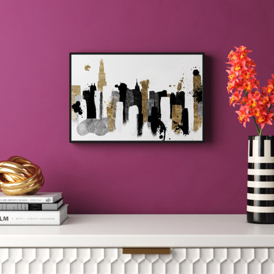 «Abstract Glamour Chicago, Modern & Contemporary Black», reproduction d'art sur toile