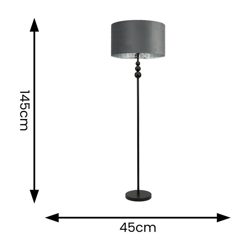 Aaiza 145cm Traditional Floor Lamp, Matte, No, Green/Gold