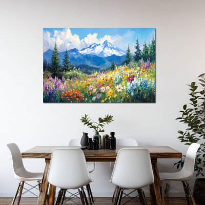 Art mural floral, décoration murale photos de fleurs, art mural fleurs sauvages, art mural floral sur toile pour le salon, art mural paysage de montagne nature pour chambre à coucher prêt à accrocher 20 po x 30 po