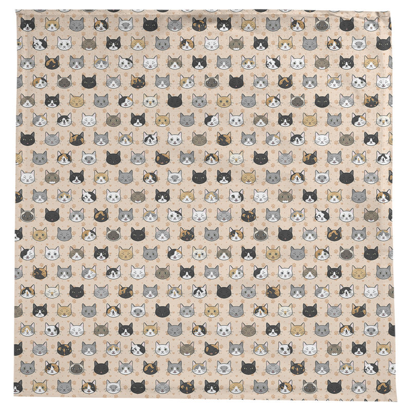 Nappe à motif chat kitty Avicia, Orange