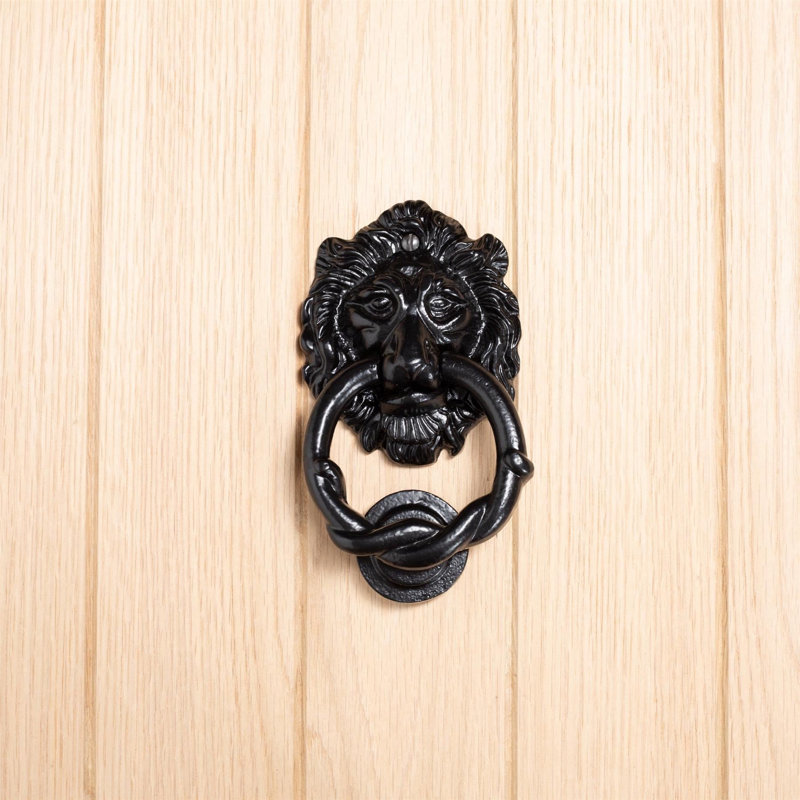 Hammer & Tongs - Lion Head Door Knocker - H150mm - Black