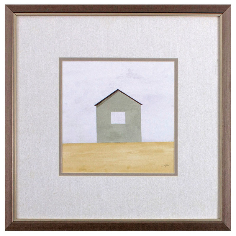 Set Of Two Rural Simplicity Wood Brown Framed Wall Art