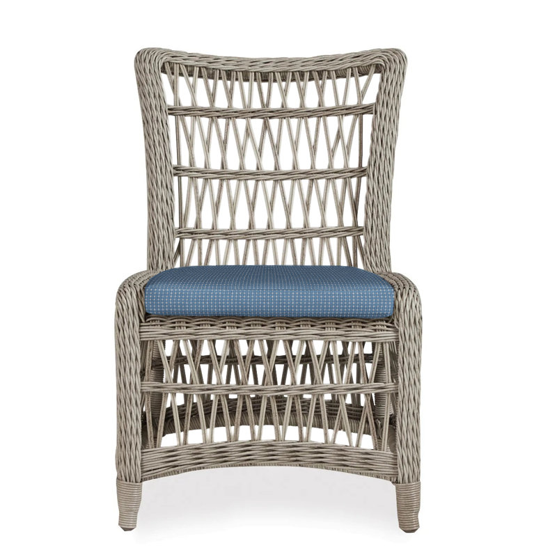 Mackinac Outdoor Dining Side Chair, Bamboo Bay Sky
