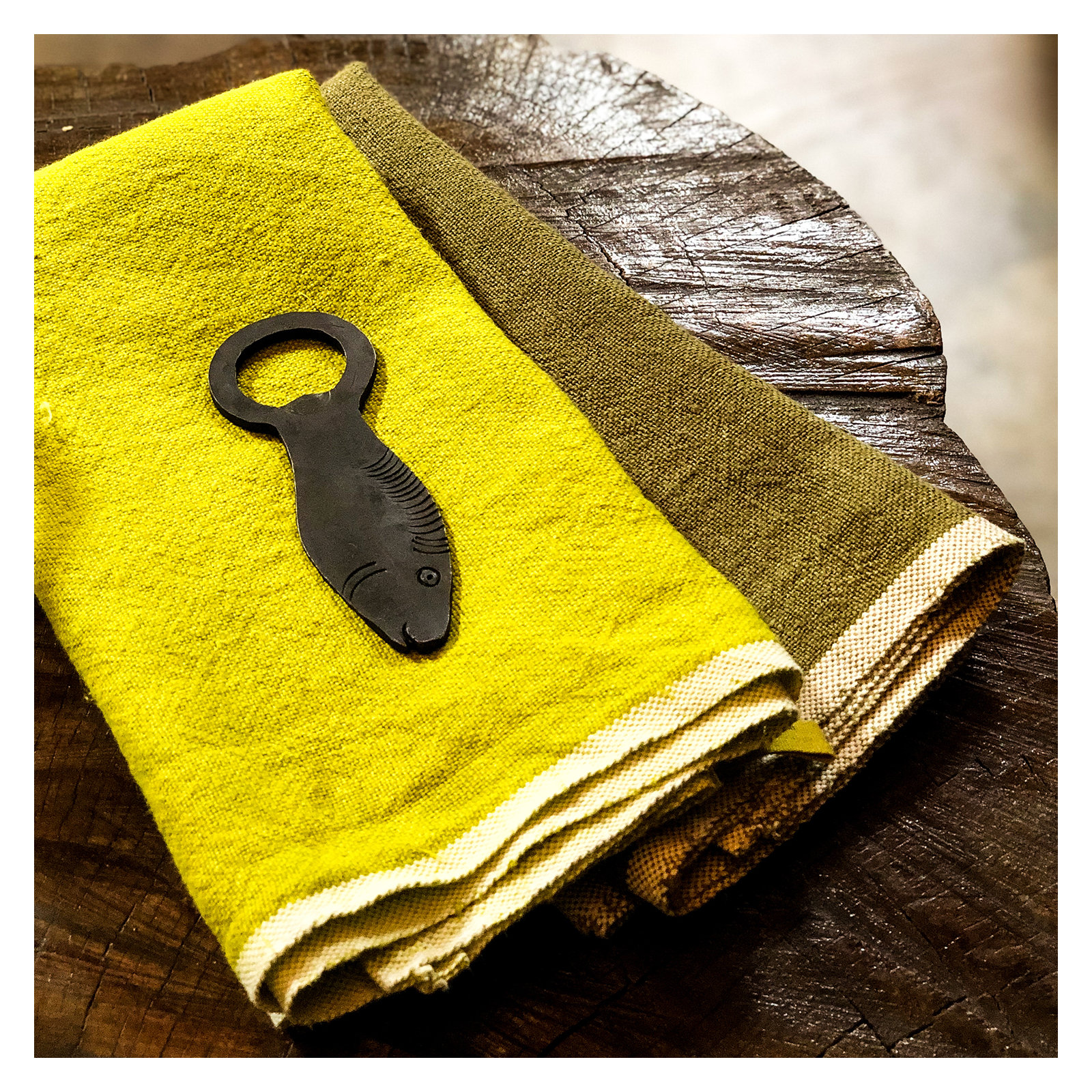Soren Steel 20" Linen Napkin, Lime