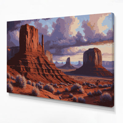 Art mural sur toile USA State Utah Brown