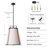 3 - Light Black Dimmable Tapered Pendant With Linen Shade-1403985932-1403985927