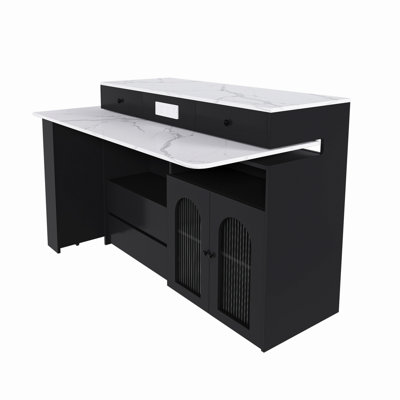 Kitchen Island With Extendable And Rotating Table, Wooden Kitchen Island With 4 Drawers