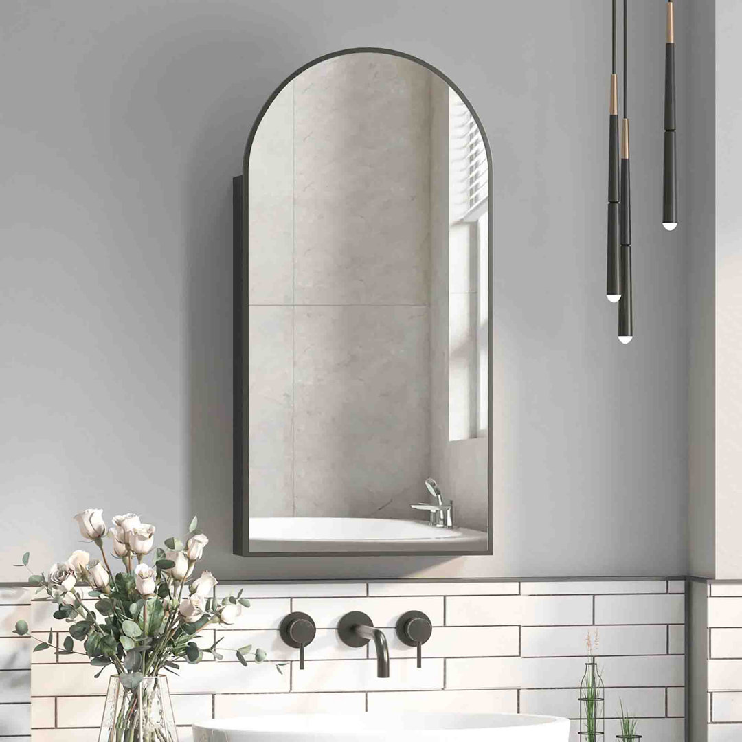 400Mm W 800Mm H Wall Mounted Required Framed Medicine Cabinet With Mirror And Shelf