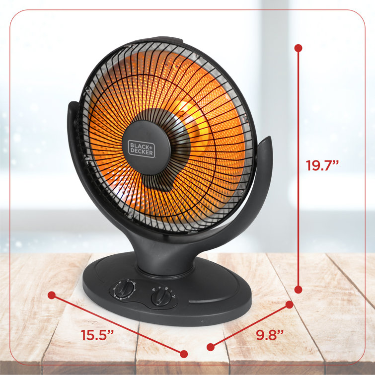  BLACK+DECKER Space Heater, for Office Desk, Home Office &  Portable Desk, Personal Heater with 3 Settings, Desk Heater with Adjustable  Thermostat, White : Home & Kitchen