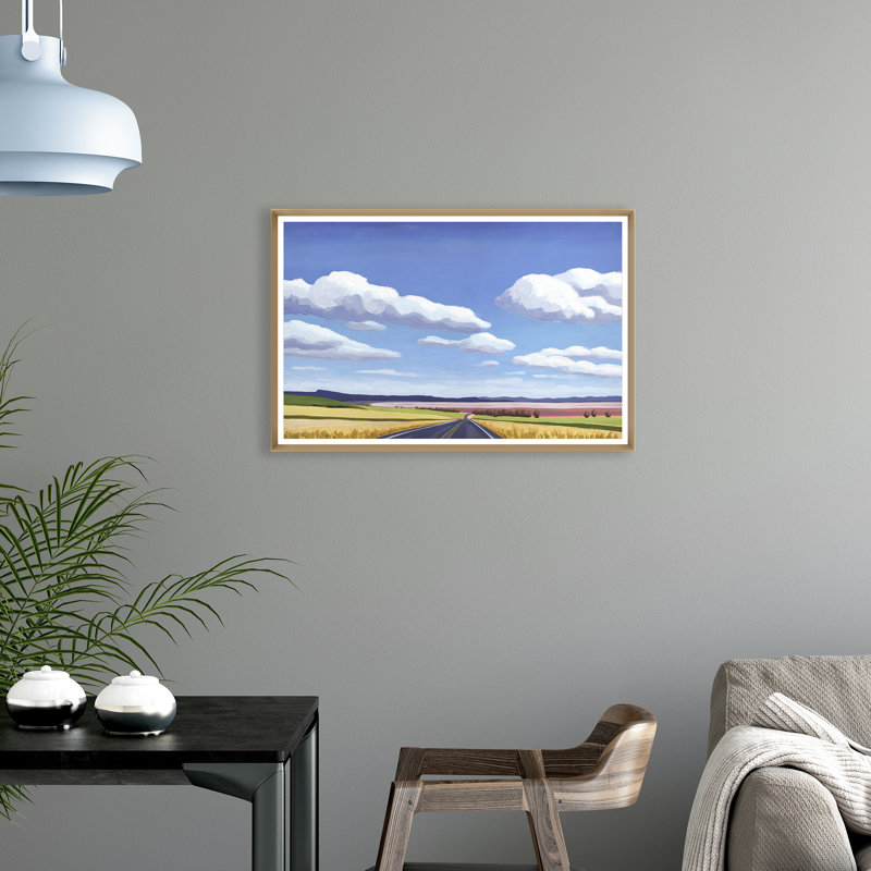 Silver Lake Summer Lake Print by Catherine Freshley, Brown Single Picture Frame Paper, Yes