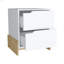 Table de chevet Brookland, table de chevet avec tiroirs doubles et base robuste-993770254