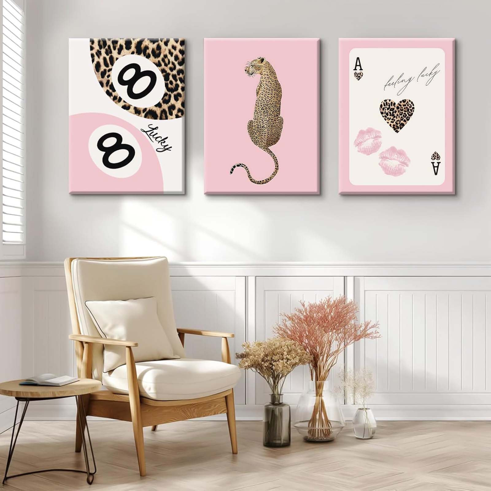 Mercer41 Cheetah Trendy Wall Art Preppy Leopard Canvas Print Cheetah ...
