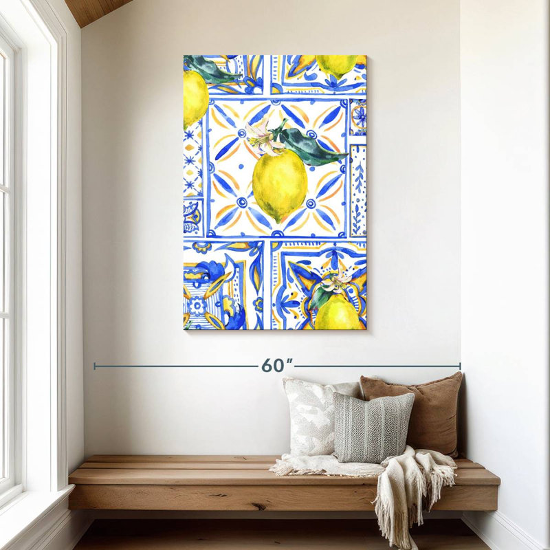 Carreaux à motif citron Yarlin, H 45 po x l 30 po