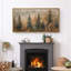 Illustration de pin, forêt, photos de bois d'automne brun, impression numérique sur toile giclée sur toile-111652483-111652481