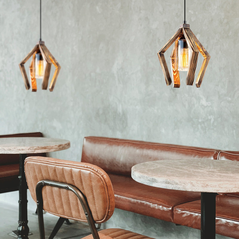 Luminaire suspendu géométrique unique à 1 lumière Henthorn