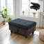 Repose-pieds de rangement en PVC bleu foncé et brun