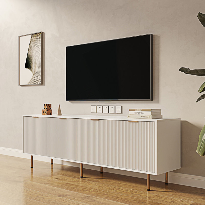 Meuble télé moderne, table télé, Blanc