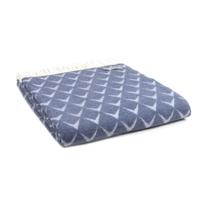 Tweedmill Merino Coastal Throws Blanket with Fringe