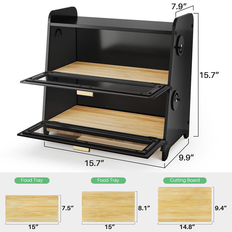 Boîte à pain - Contenant de rangement pour le pain de comptoir de cuisine