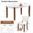 Rectangular Kitchen Table Set Of 5 With 4 Chairs For Kitchen Dining Room