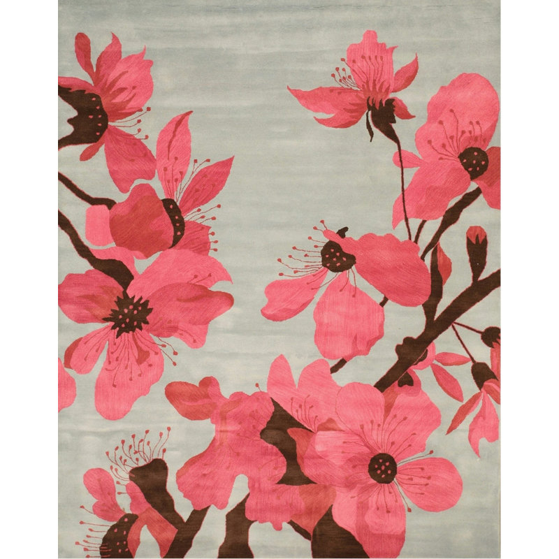 Hand Tufted Wool Floral Area Rug