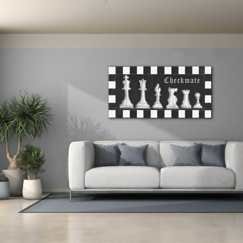  «Chess Room Collection D» par Studio W, art mural sur toile, 60 po x 30 po