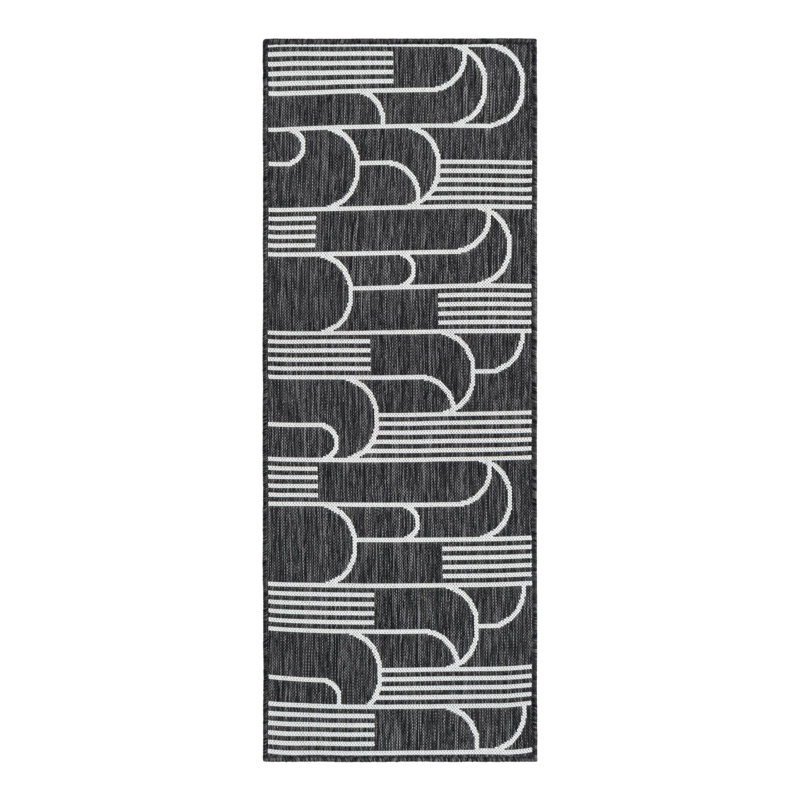 Indoor/Outdoor Modern Area Rug, Runner 2' x 5'3"