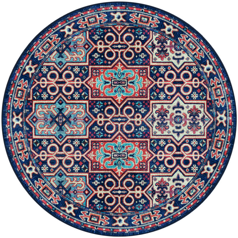 Drayke Premium EnduraStran Nylon Distressed Area Rug, Round 7'7"x7'7"