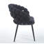 Chaise noire moderne avec pieds en fer de couleur dorée