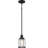 Leyden 1-Light Steel Bell Pendant with Clear Glass Shade