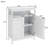 White Bathroom Floor Cabinet With Double Shutters, Dependable , Painting, Generous Storage, Simple Assembly Procedure