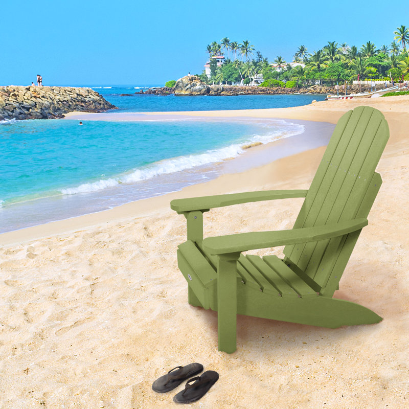 Willmar Classic Outdoor Adirondack Chair, Green