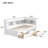 Twin Size L-Shaped Bookcase Bed with USB Charging Ports, Power Outlets & 2 Storage Drawers