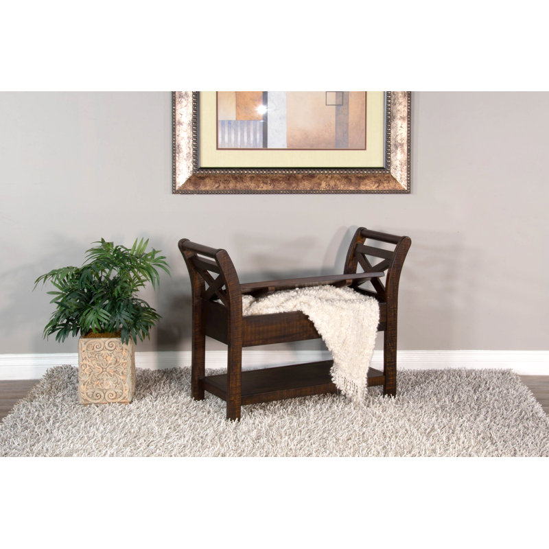 Banc de rangement Afognak, Brun foncé