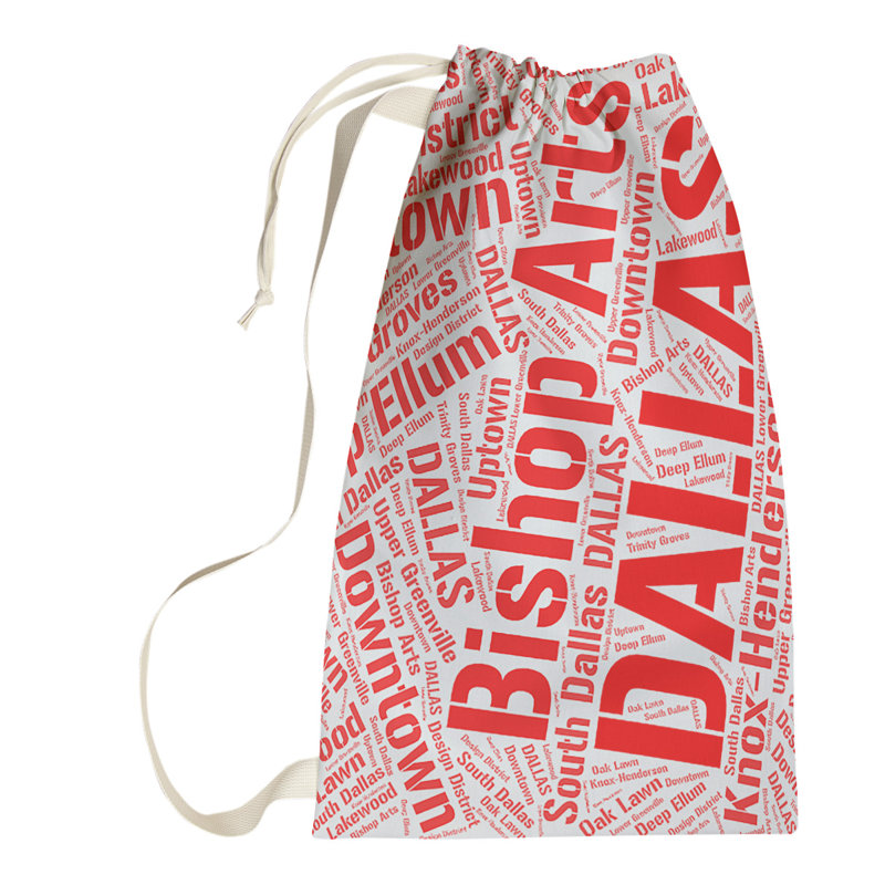 Laundry Hamper with Handles, Large (36" H x 28" W x 1.5" D), Red, Dallas