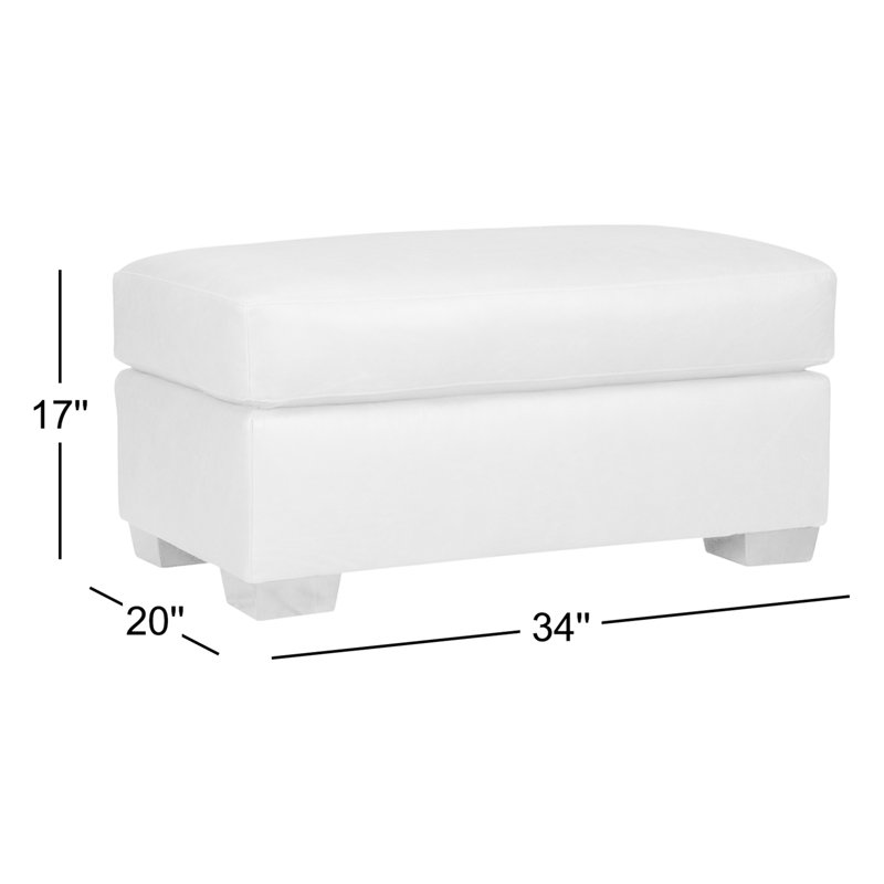 Cranbrook Upholstered Ottoman, Bruno Canyon Genuine Leather