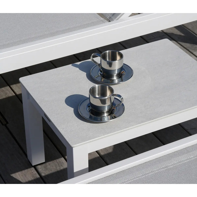 Equinox Outdoor Coffee Table, Arctic White, White