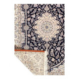 Navy blue Nain silk & wool 6'5"X 9'6"