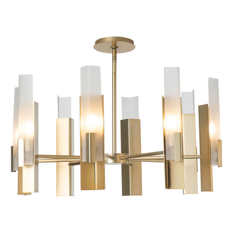 Summit Pendant - 8-Light - Natural Iron - Clear Glass, Frosted Glass, Modern Brass