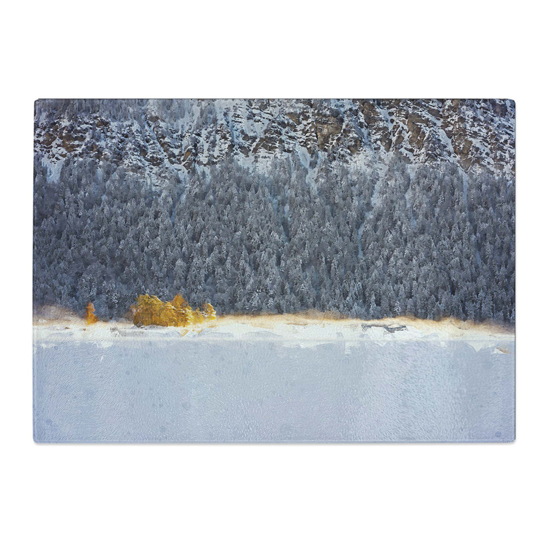 Tempered Glass Eibsee Lake in Germany in Abstract Chopping Board