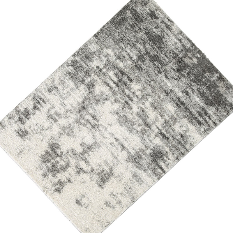Tapis crème / gris tissé à la main Georgine, Rectangulaire 8 pi x 10 pi