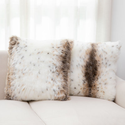 ANFRPL2PK Animal Print Faux Fur Throw Pillow
