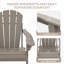 Chaise Adirondack pliante en plastique Hdpe avec porte-gobelet-1236089520