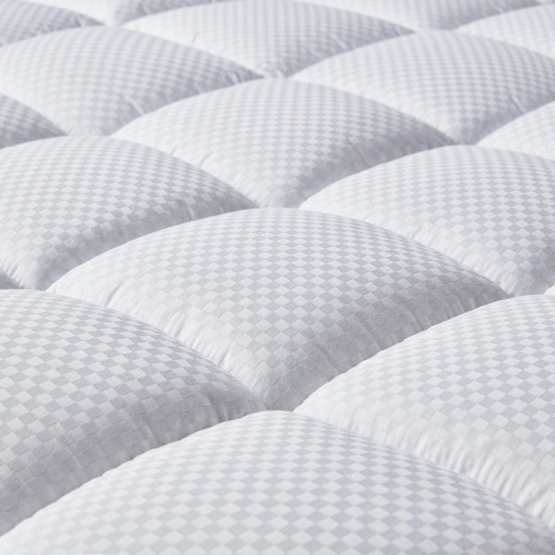 Surmatelas en damier Crotty 350g, Double, Blanc